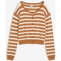 bonprix Feinstrickjacke aus softem Viskose-Mixbraun 164Mädchen