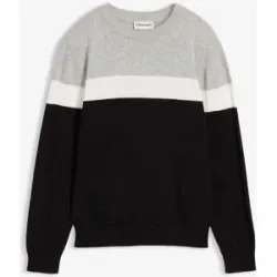 bonprix Feinstrickpullover aus reiner Baumwolleschwarz 152Knaben