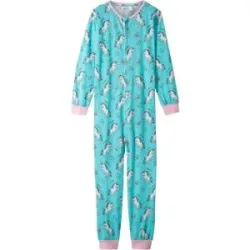 bonprix Schlafoverall mit weicher Bio-Baumwolleblau 176Kinder