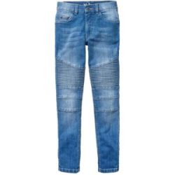 bonprix Skinny Fit Stretch-Jeans mit verstellbarem Bund, Straightblau 164Knaben