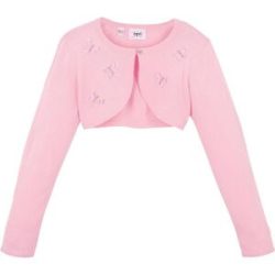 bonprix Strickbolero mit Schmetterlings-Applikationenrosa 104Mädchen