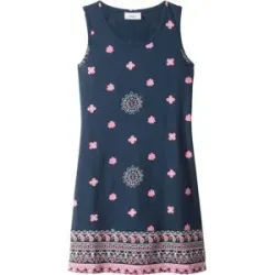 bonprix Jerseykleid aus reiner Bio-Baumwolleblau 140Mädchen