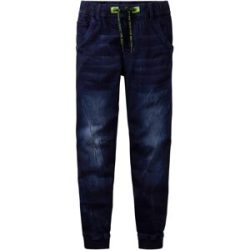 bonprix Regular Fit Schlupf-Sweat-Jeans, Taperedblau 146Knaben