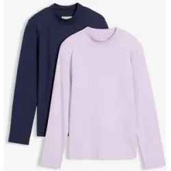 bonprix Rollkragenshirt (2er Pack)lila 128Mädchen