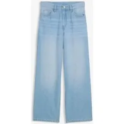 bonprix Baggy Fit Jeans mit verstellbarem Bund, Straightblau 170Knaben