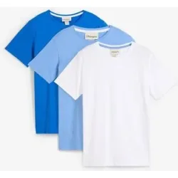 bonprix T-Shirt aus Bio-Baumwolle (3er Pack)blau 128Knaben