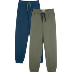 bonprix Jogginghose mit Baumwolle (2er Pack)blau 140Knaben