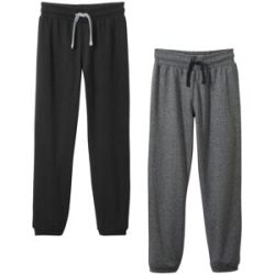 bonprix Jogginghose mit Baumwolle (2er Pack)schwarz 140Knaben