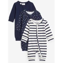bonprix Baby Strampler aus reiner Bio-Baumwolle (3er Pack)blau 68Kinder