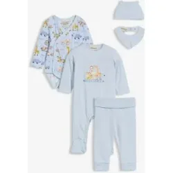 bonprix Baby Starter Set aus reiner Bio-Baumwolle  (5-tlg.Set)blau 80Knaben