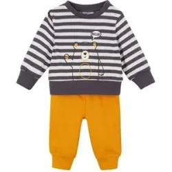 bonprix Shirt und Sweathose aus reiner Bio-Baumwolle (2-tlg.Set)weiß 62Knaben
