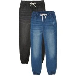 bonprix Regular Fit Schlupfjeans mit Baumwolle (2er Pack)blau 128Knaben