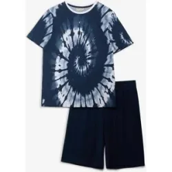 bonprix T-Shirt und Jersey-Bermuda (2-tlg.Set)blau 164Knaben