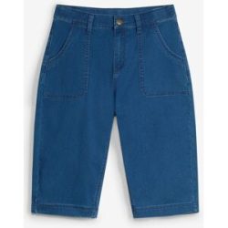 bonprix Jeans-Longbermuda mit verstellbarem Bund, Loose Fitblau 152Knaben