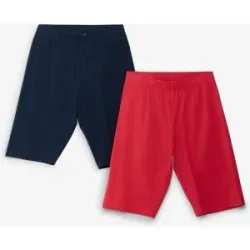 bonprix Radlerhose aus elastischem Bio-Baumwoll-Mix (2er Pack)pink 152Mädchen