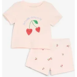 bonprix Shirt und kurze Hose aus reiner Bio-Baumwolle (2-tlg.Set)rosa 56Mädchen