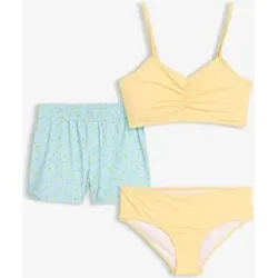bonprix Bikini und Badeshorts (3-tlg.Set)gelb 164Mädchen