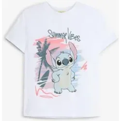 bonprix Disney Stitch T-Shirt aus reiner Baumwolleweiß 140Mädchen