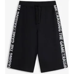 bonprix Sweat-Bermuda aus reiner Bio Baumwolleschwarz 140Knaben
