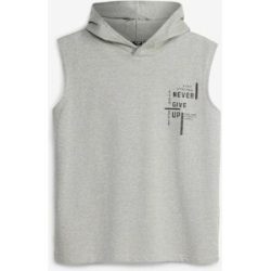 bonprix Ärmelloses Hoodie mit Bio Baumwolle in Loose Fitgrau 134Knaben