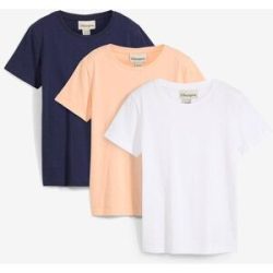 bonprix T-Shirt Packung, 3 Regular Fit, Kurzarm, aus Baumwolle