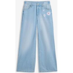 bonprix Wide-Leg-Jeans Mid Waistblau 158Mädchen
