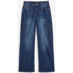 bonprix Loose-Fit-Stretch-Jeans mitverstellbarem Bund, Straightblau 152Knaben