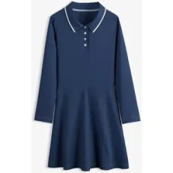 bonprix Ausgestelltes Shirtkleid aus reiner Bio-Baumwolleblau 176Mädchen