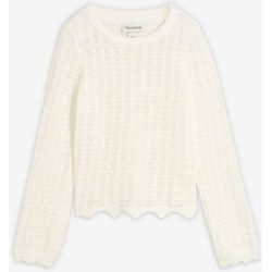 bonprix Ajour-Pulloverweiß 176Mädchen