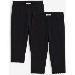 bonprix Capri-Leggings mit Bio-Baumwolle (2er Pack)schwarz 164Mädchen