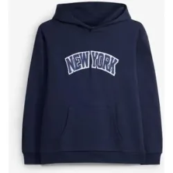 bonprix Hoodie aus reiner Baumwolleblau 176Knaben