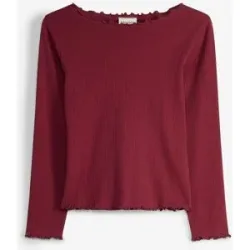 bonprix Langarmshirt aus reiner Bio-Baumwollerot 140Mädchen