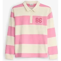 bonprix Polo-Sweatshirt aus reiner Bio-Baumwollerosa 164Mädchen