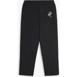 bonprix Sweathose Wide-Leg aus reiner Bio-Baumwolleschwarz 146Mädchen