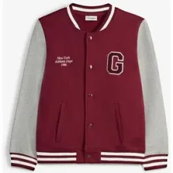 bonprix College-Sweatjacke mit weicher Baumwollerot 158Knaben