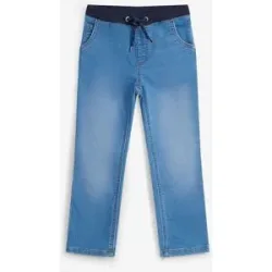 bonprix Regular Fit Sweat-Schlupfjeans, Straightblau 122Knaben