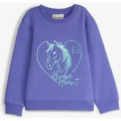 bonprix Sweatshirt mit Bio-Baumwollelila 116Mädchen