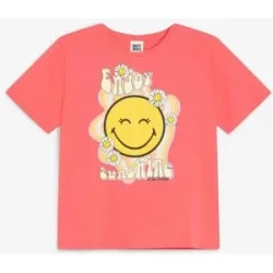 bonprix Smiley T-Shirt aus reiner Baumwollepink 134Mädchen