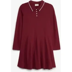 bonprix Ausgestelltes Shirtkleid aus reiner Bio-Baumwollerot 128Mädchen