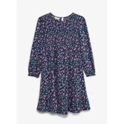 bonprix Jerseykleid aus strukturiertem Crinkleblau 128Mädchen