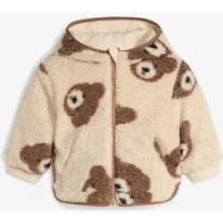 bonprix 2-in-1 Baby Wendejacke mit kuscheligem Teddy-Fleecebeige 86Kinder