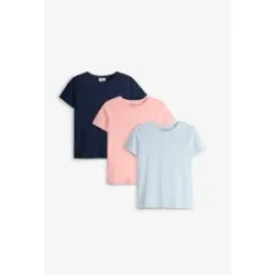 bonprix T-Shirt aus reiner Bio-Baumwolle (3er Pack)rosa 164Mädchen