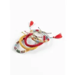 bonprix Perlarmband mit Quasten 4er-Packrot 0Damen