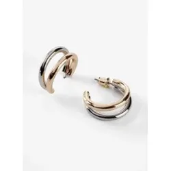 bonprix Bicolor Creolen aus Messingsilber 0Damen