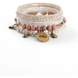 bonprix Armband mit Anhängern 6er-Packbeige 0Damen