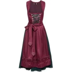 bonprix Dirndl mit bestickter Satin-Schürze (2-tlg.Set)rot 48Damen