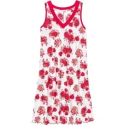 bonprix Kurzes Nachthemd aus softem Viskose-Mixweiß 48Damen