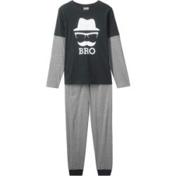bonprix Pyjama (2-tlg.)grau 140Knaben