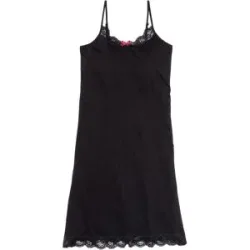 bonprix Kurzes Nachthemd mit zarter Spitzeschwarz 52Damen