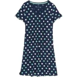 bonprix Kurzes Nachthemd aus Bio-Baumwolleblau 48Damen